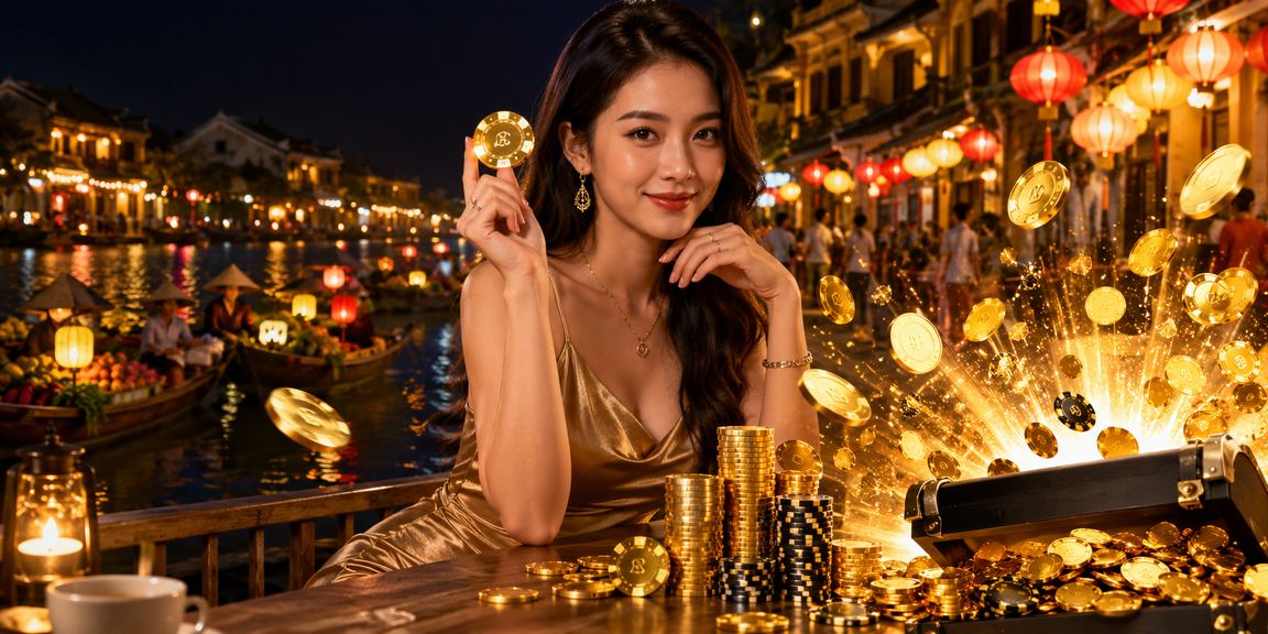 Du khách và người dân Hội An thư giãn với cà phê và tham gia cá cược trực tuyến nhận thưởng
