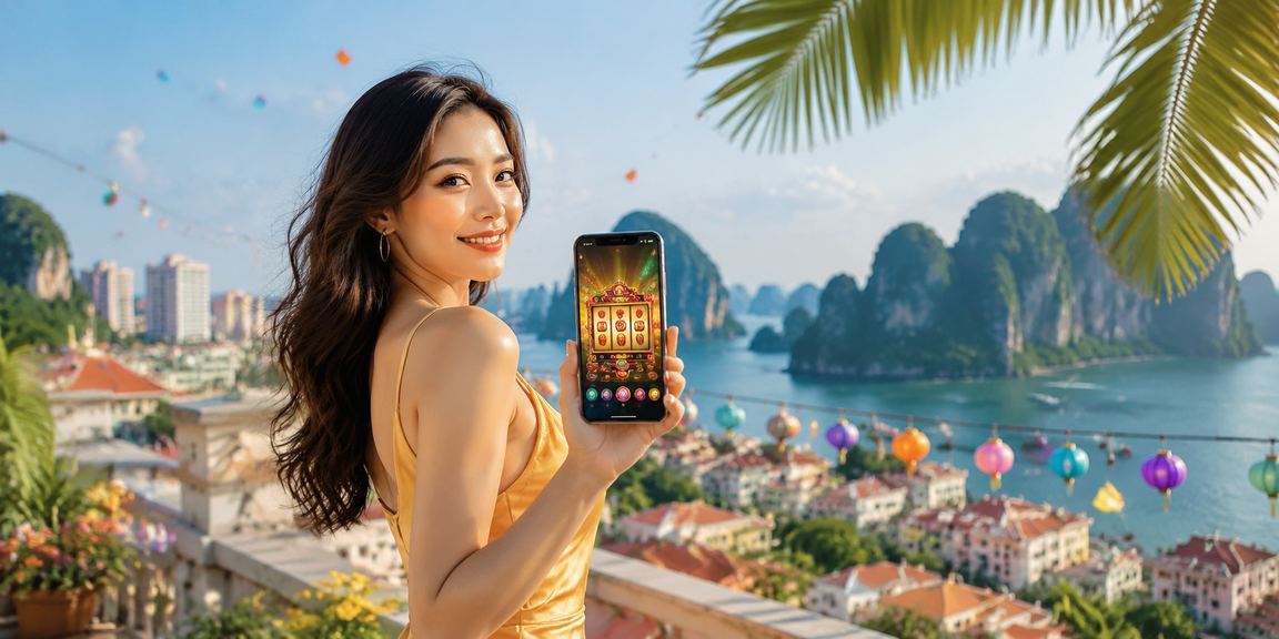Người dùng Ninh Bình trải nghiệm game bài đổi thưởng trên điện thoại tại lễ hội
