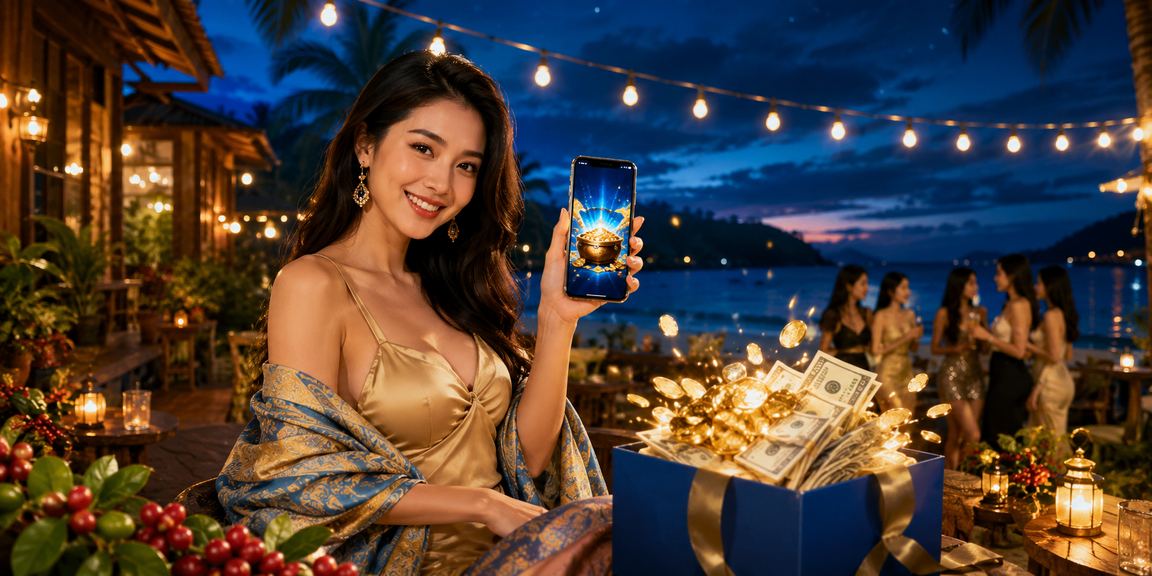 Người chơi tại Phú Quốc xem kèo cá cược thể thao trên điện thoại bên ly cà phê